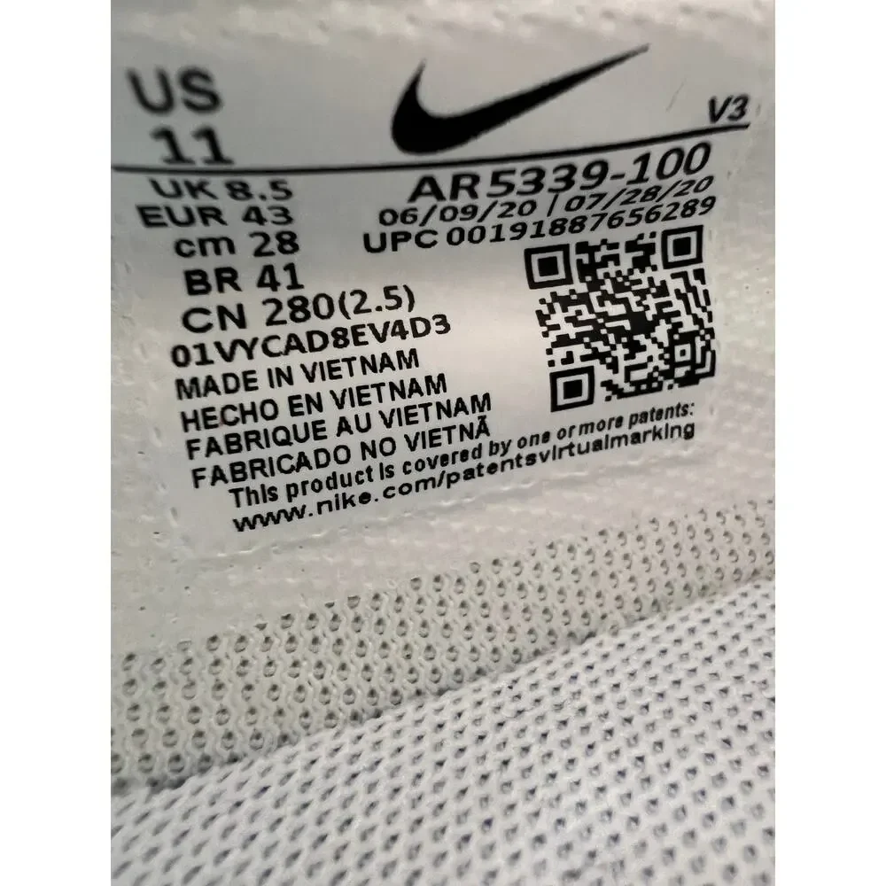 Nike Air Force 1 AF1 Sage Low Women's Shoes AR5339 100 White Size 11 - Picture 3 of 16